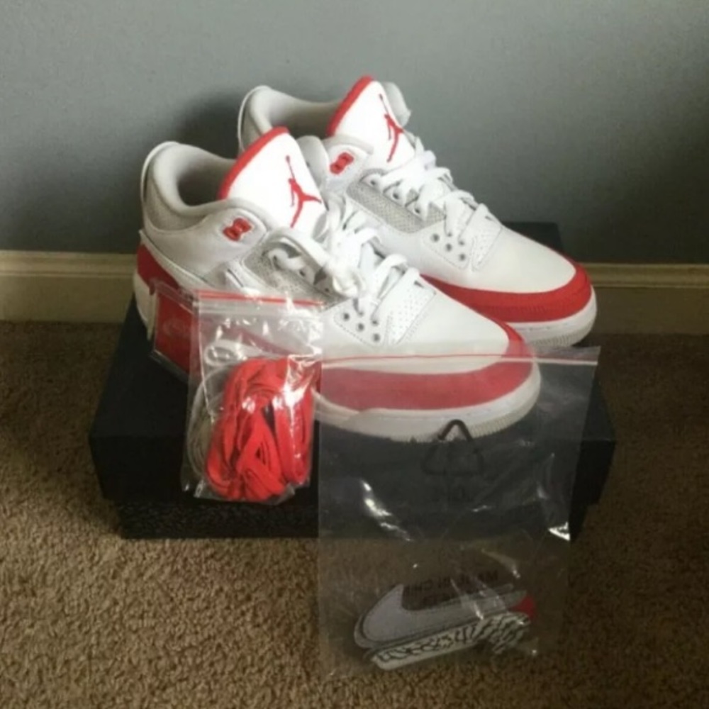 Jordan 3 Tinker Hatfield University Red/ White